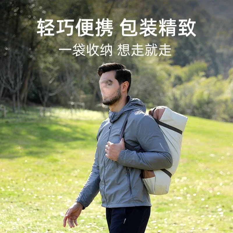 Outdoor camping portable one-click automatic inflatable tent with external tent