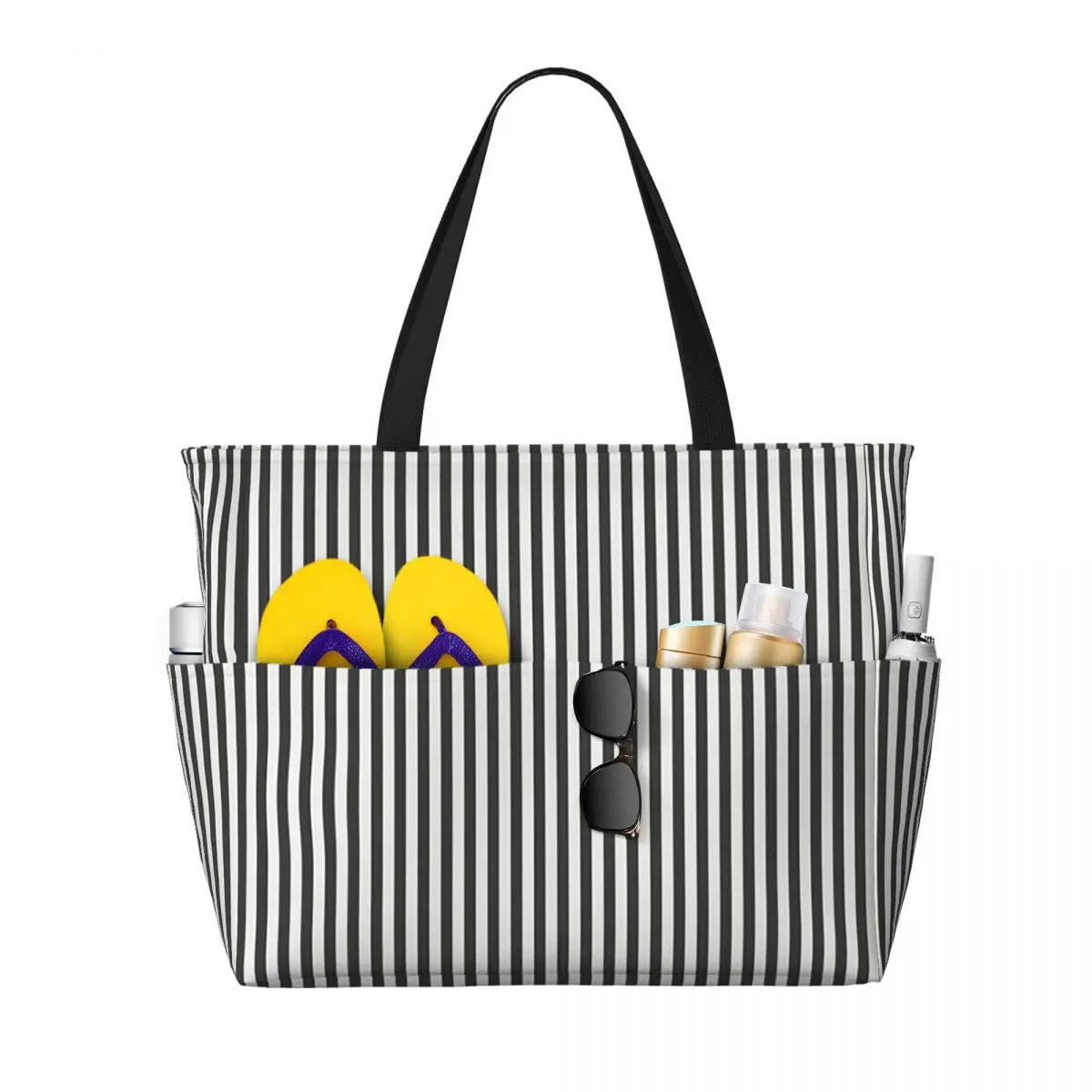 

Vertical And Horizontal Diagonal Stripe Design Pattern Beach Tote Bag Sport Gym Yoga Duffle Large Women Travel Bag Fitness bag