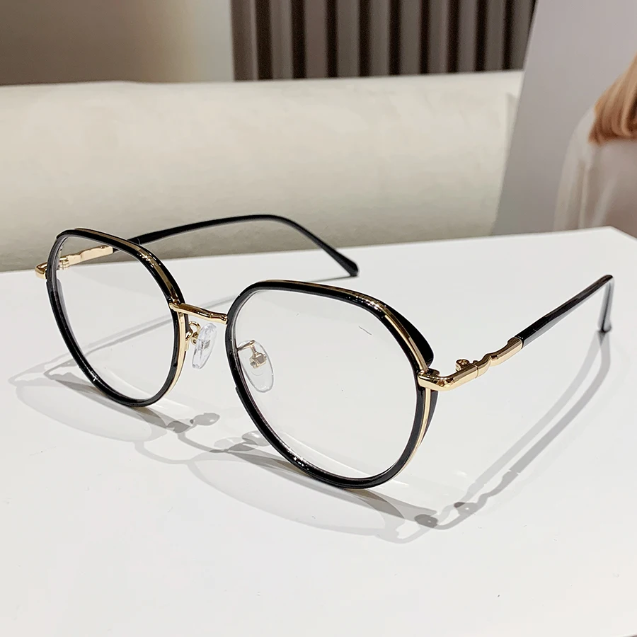 نظارات عصرية بإطار كبير متعددة الاستخدامات لتنحيف الوجه وعدسة مسطحة للجنسين مناسبة لجميع المواسم
