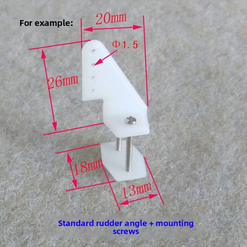 Starrflügel Modell Flugzeug Nylon Vier Loch Standard Ruder Winkel Kunststoff Modell Ruder Winkel Hersteller Direktvertrieb
