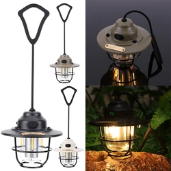 Emergency Light Lantern 1200mAh LED Chandelier Light 2700K/6500K Retro Atmosphere Chandelier Stepless Dimming for Fishing Hiking