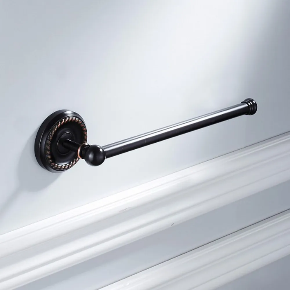 Black Brass Wall Mounted Bathroom Towel Bar Rack Holder Bathroom Accessory aba208