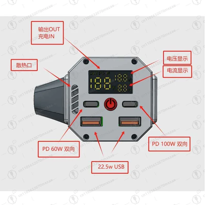 

H40 Ducted Brushless Turbo Blower - Cordless Lithium-ion High Power Fan for Car Washing/Dusting/Snow Removal