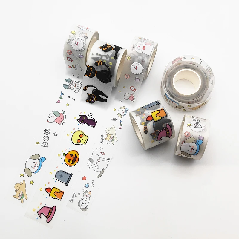 Kunden spezifisches Produkt cmyk kunden spezifisches Washi Tape gedruckt, buntes Masking Goldfolie Logo Kawaii Papier Washi Tape