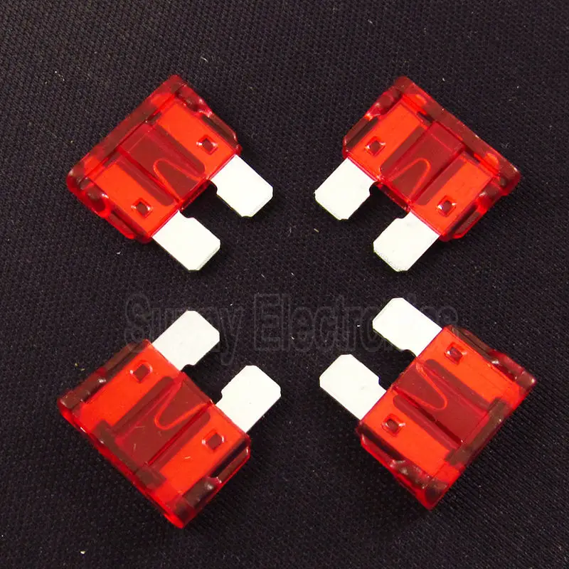 100 adet 10 Amp Auto Car Kamyon Standart Blade Sigorta 10A 32 V Hızlı Hareket Eden ATC Blade Sigorta Araba Tekne kamyon SUV Otomotiv Yedek