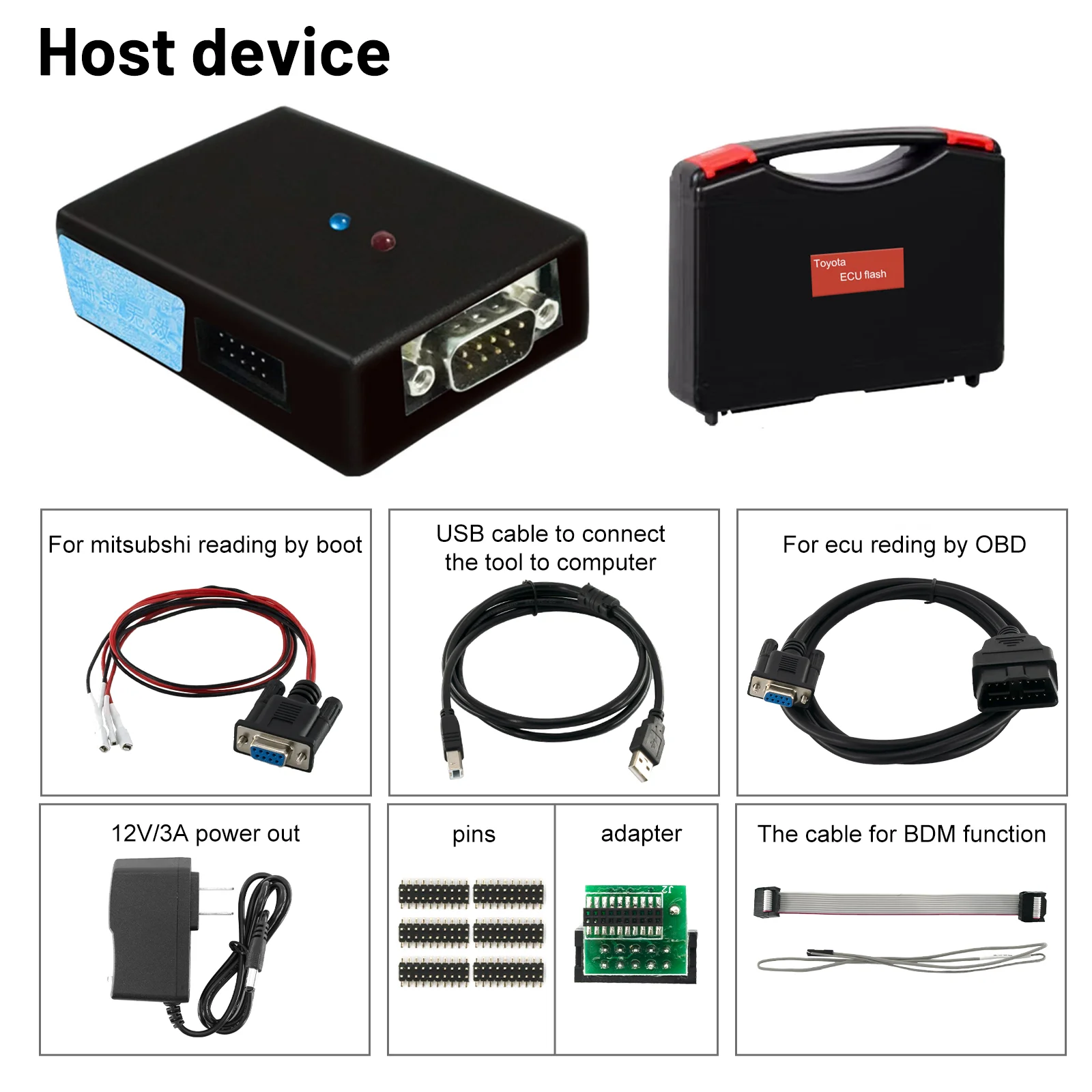 Toyota Lexus Denso/Fujitsu Ten Flasher ECU, obsługa 2015 + pisać i niektóre 2015 + modele OBD do odczytu