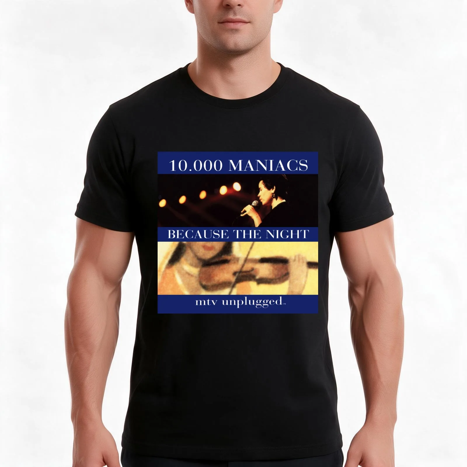 Because the night T-Shirt, Summer Casual Cotton Tee, Oversized Streetwear Tops, Vintage Graphic Print, Loose Fit Short Sleeve