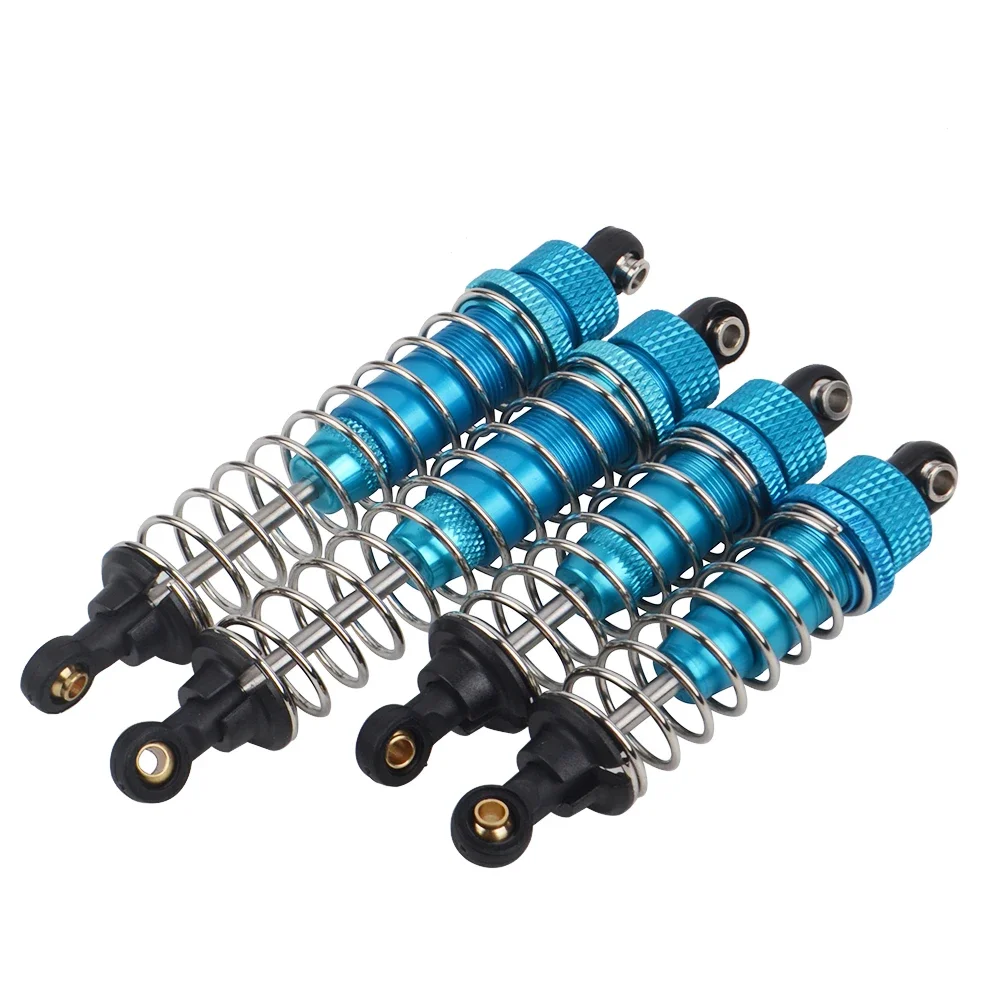 Aluminium Front Rear Shocks Damper Kit for 1/10 Tamiya TT-02B DT-02 DF-02 Top Force RC Buggy Car Chassis Upgrade Parts - Blue