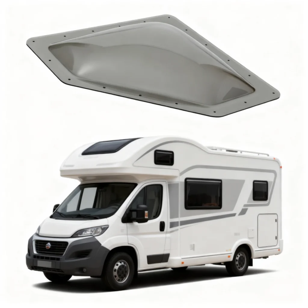 

RV Skylight Replacement Cover 24x11in Smoky Color Impact-Resistant Direct Replacement for Campers Travel Trailers