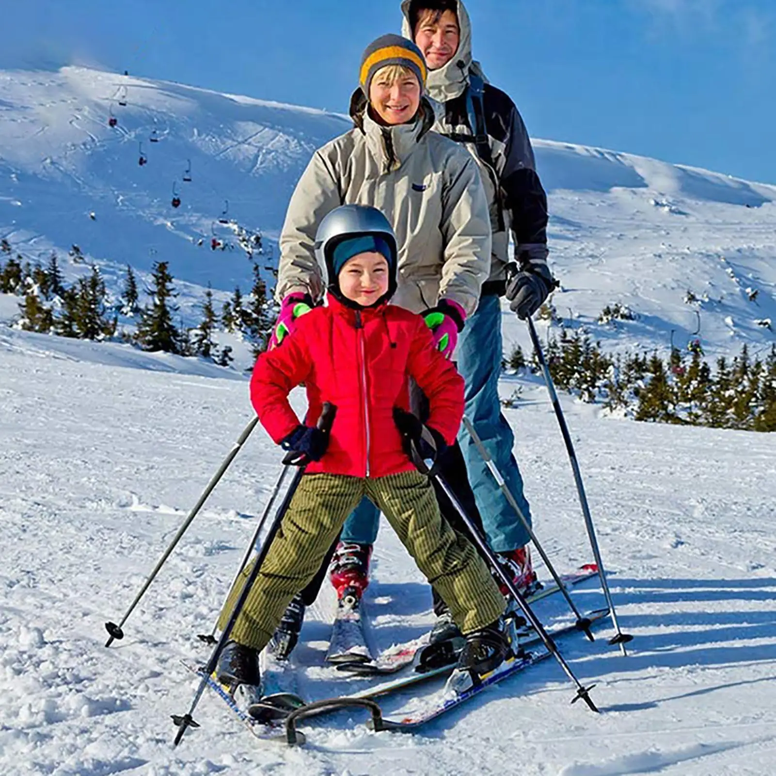 Ski Tip Connector for Kids Skiing Training Aid Easy Snow Practice Tool Ski Assistant 2pcs for Beginners Kids Adults Winter