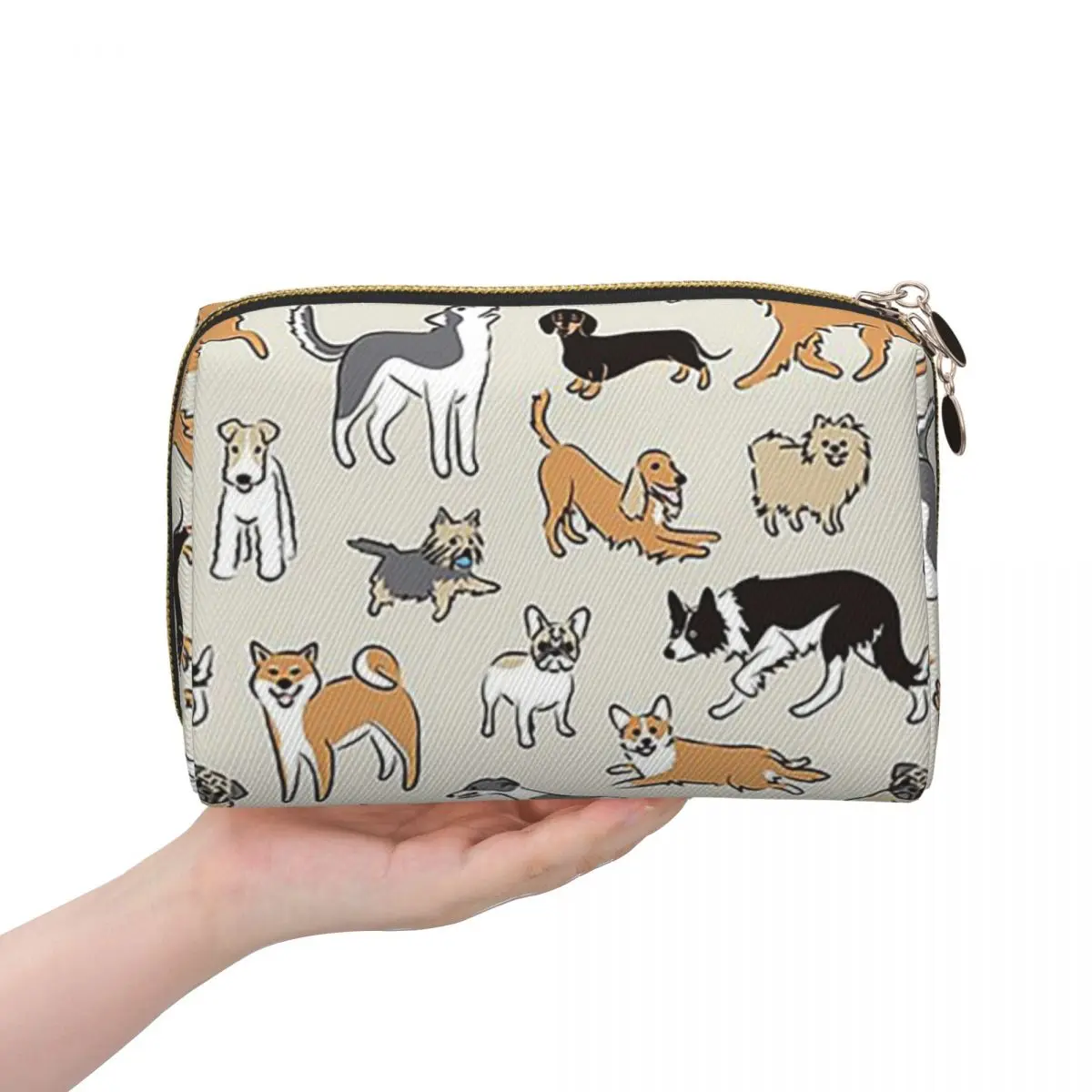 

Женская косметичка Border Collie, дорожный органайзер для макияжа, сумка для хранения туалетных принадлежностей, Dopp Kit Box