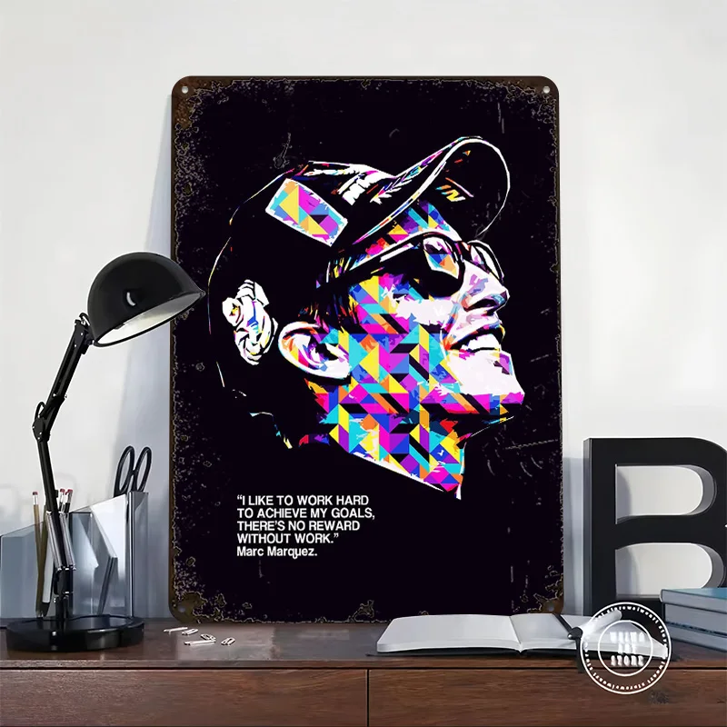 마르크 마르케즈 인용문 틴 사인 벽 장식 포스터 침실 장식 빈티지 금속 사인 남성 공간 장식 벽화 예술