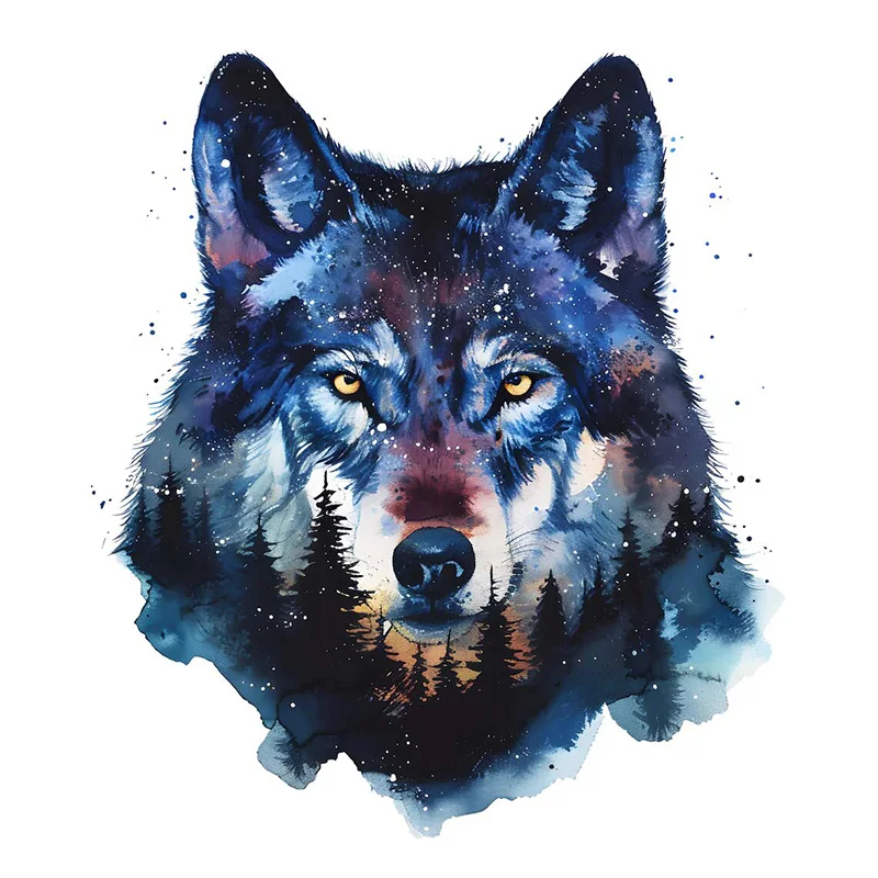 Amazing Wolf Wall Stickers, Toilet Stickers, Bright Room for Home Decoration, Vinyl Animal Decals, Art Wallpaper, Poster