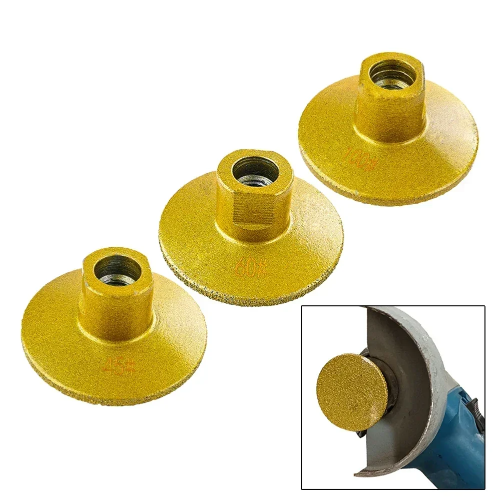 2 Inch Brazed Flat Grinding Head Abrasive Polishing Marble Stone Countertop Trimming Rough Grinding Angle Grinder Abrasive Pads