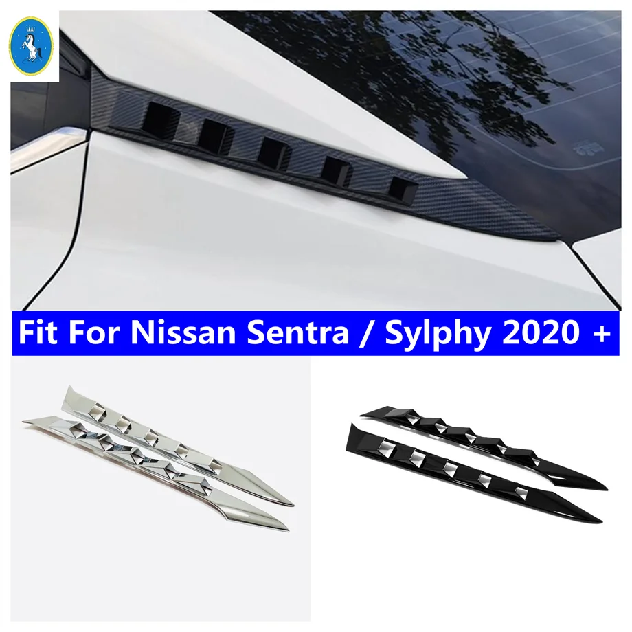 

Рамка заднего окна двери с блестками, украшение заднего крыла, подходит для Nissan Sentra/Sylphy 2020-2024, внешние аксессуары для автомобиля