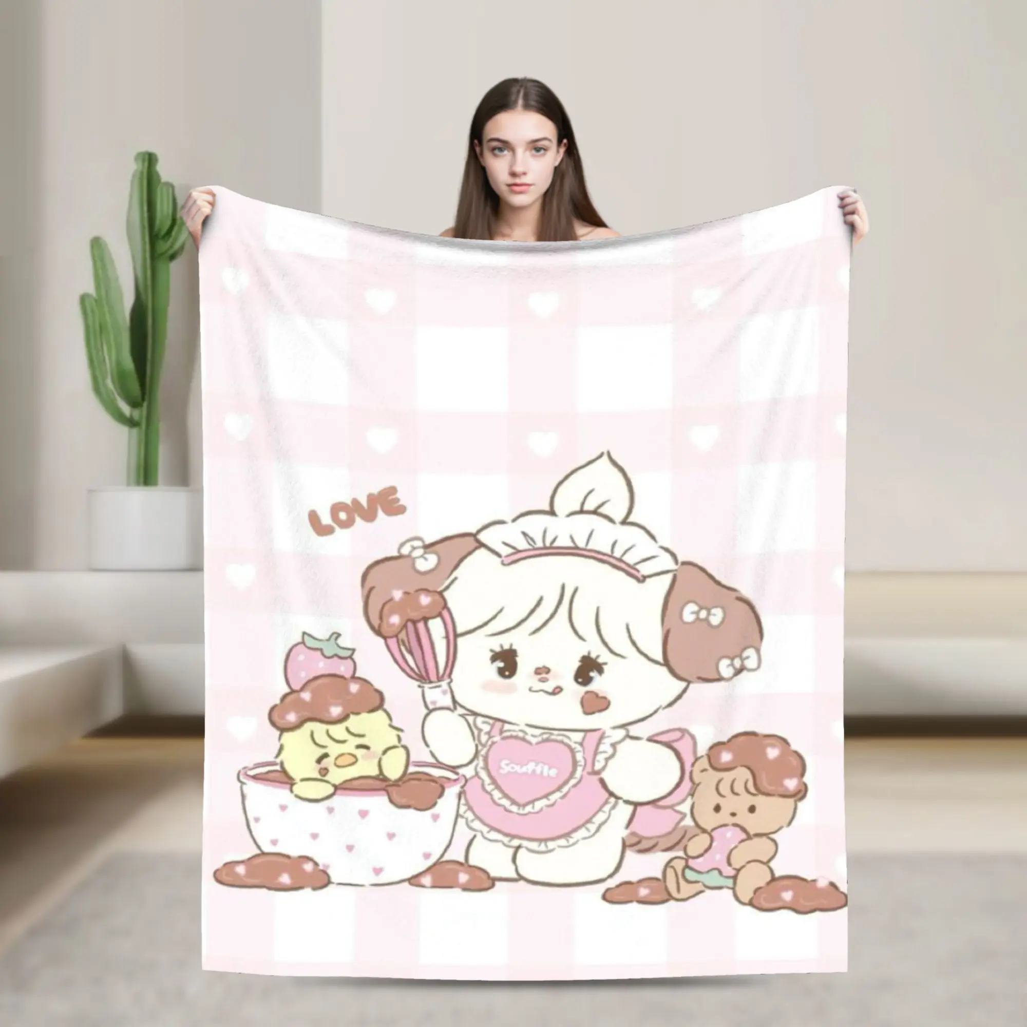 Mikkos Souffle Cooking Fleece Throw Blankets Blanket for Bedding Office Super Soft Bedroom Quilt,