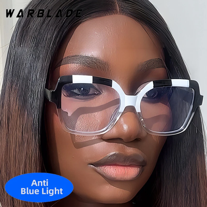 

Retro Oversized Square Frame Luxury Optical Glasses For Women Men Designer Brand Computer Games Work Anti-Blue Light Eyeglasses