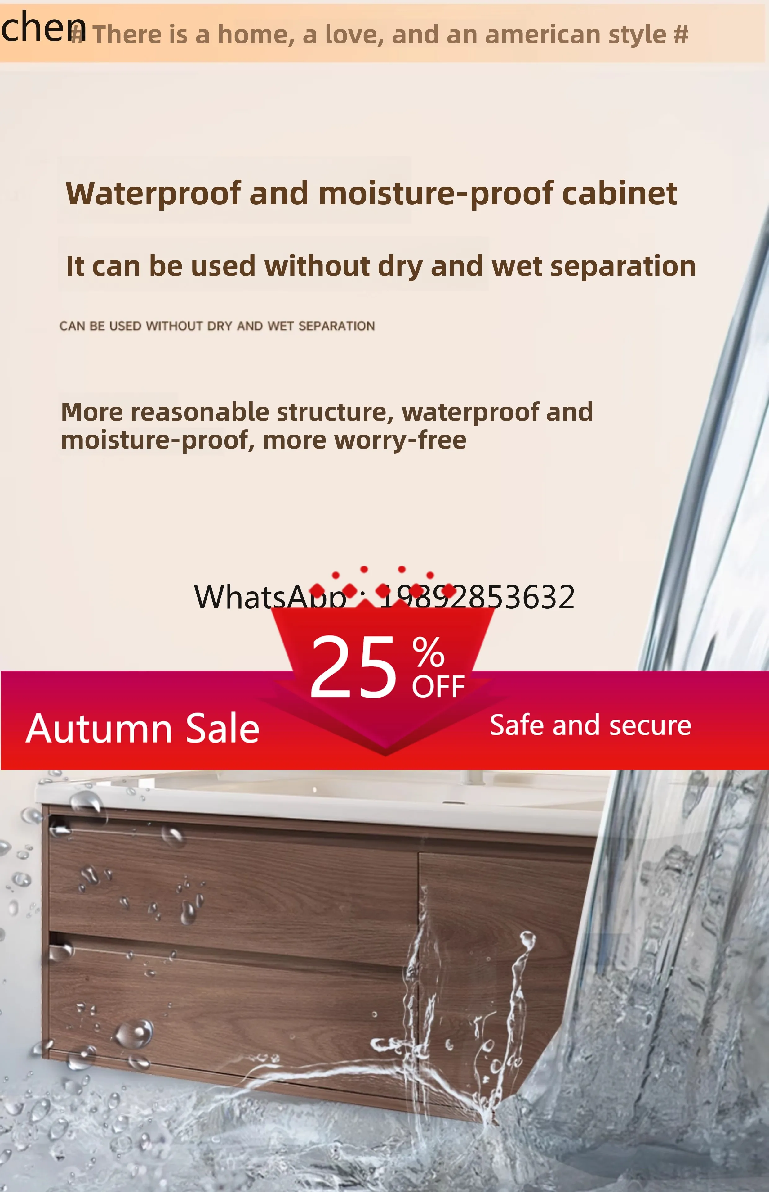 LYY السيراميك المتكاملة حوض الحمام مجلس الوزراء مزيج الحمام الجوز مغسلة مغسلة خزانة الحمام #2