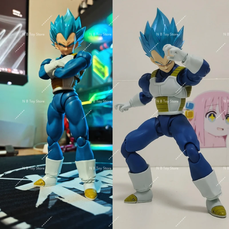 

В 100% оригинальном наличии Bandai Sh Figuarts Shf Dragon Ball Vegeta синие волосы фигурки аниме игрушки коллекция фигурок