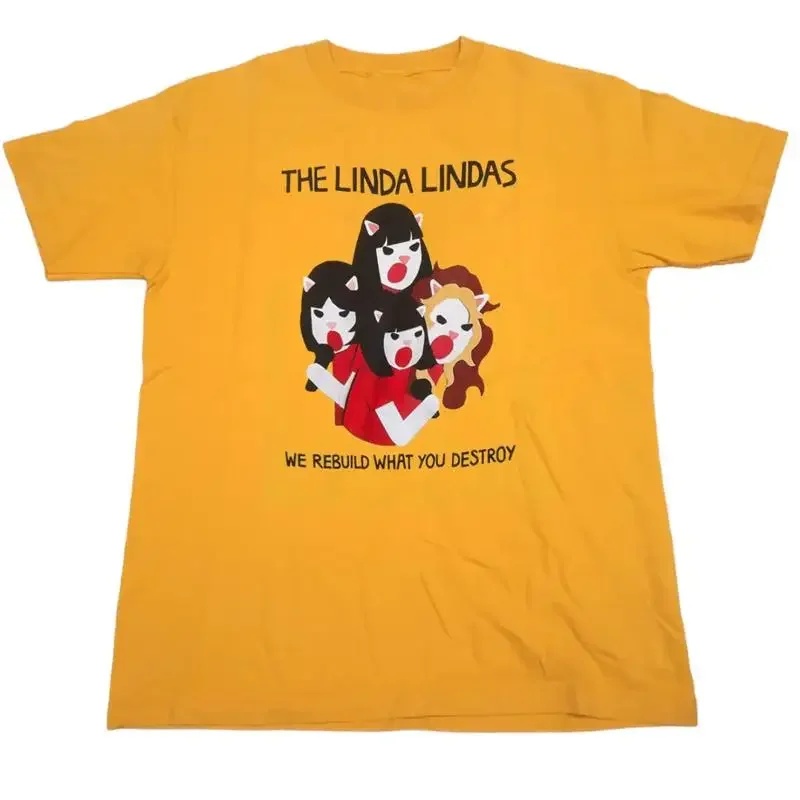 The Linda Lindas We Rebuild What You Destroy T Shirt Cotton Gold