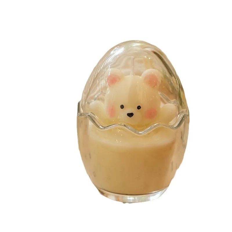 

Eggshell bear scented candle, smokeless low temperature soybean candle
