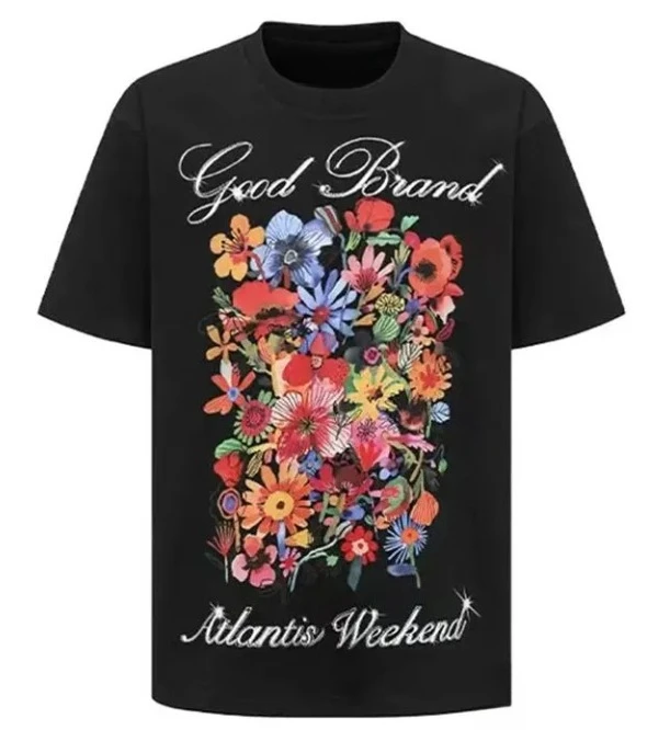 

Retro Summer Trendy Brand Cotton Short-sleeved Printing Light Luxury Fashion Trend Men's and Women's Loose Short-sleeved T-shirt