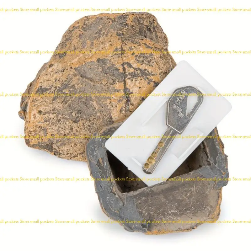 R1WD Camouflage Hider Outdoor Rock Design Weather Resistant Storage Box