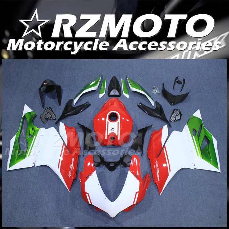 

4Gifts New ABS Fairings Kit Fit for Ducati 959 1299 Panigale s 2015 2016 2017 2018 15 16 17 18 Bodywork Set Red Green + Tank