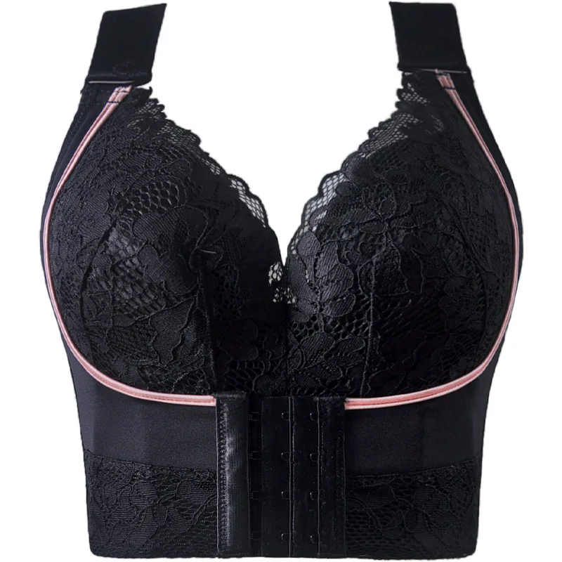 Wire Free Padded Lingerie Sexy Plus Size Underwear Corset Brassiere Long Line Bras for Women