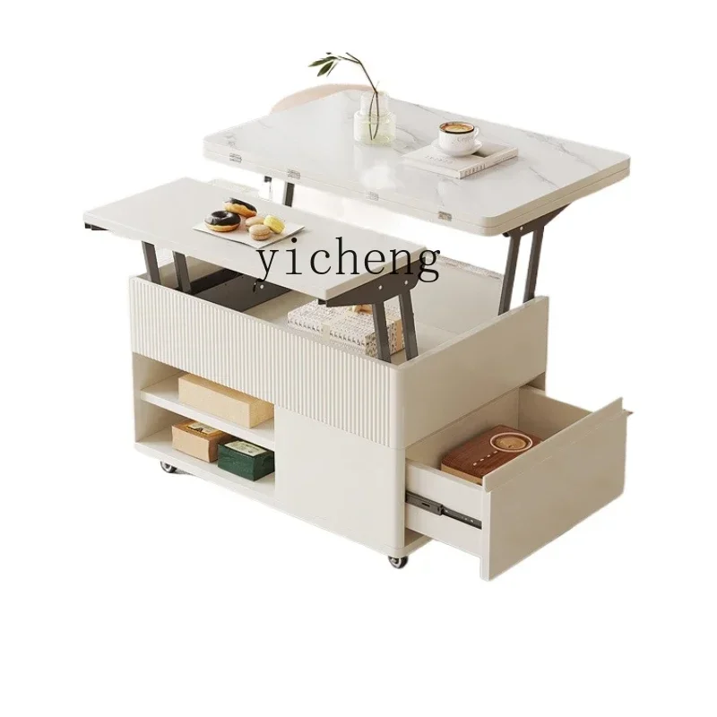 ZC multi-functional lifting coffee table dual-purpose modern simple household folding edge table small coffee table