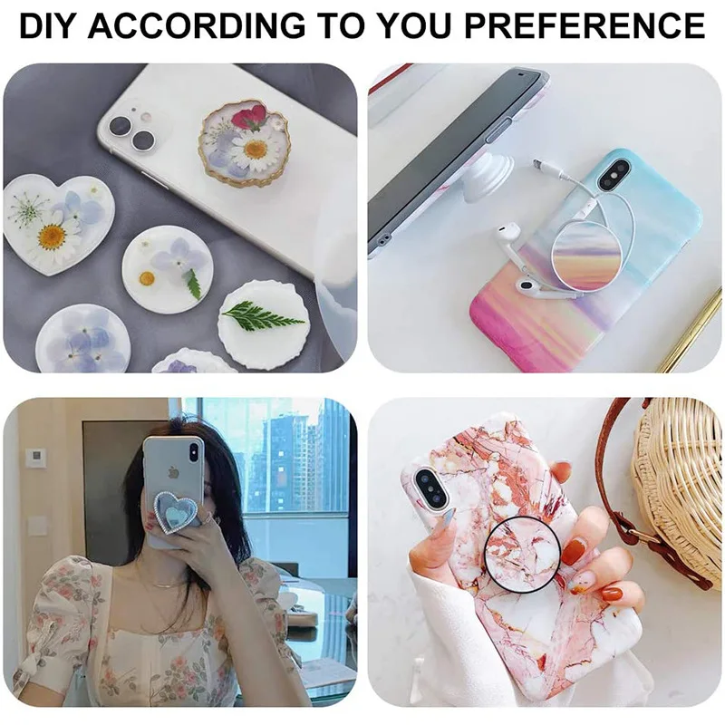 Support universel pliable pour téléphone portable, 10 pièces, résine époxy, objet de Sublimation à faire soi-même