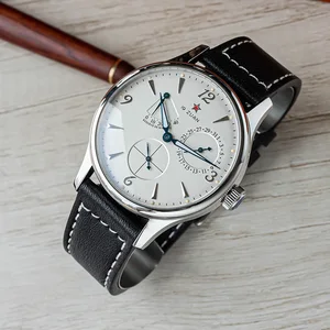 İzle pilot erkek saatler kendinden kurmalı mekanik hareket, orijinal ST1780, safir kristal, su geçirmez saat, saat, retro, 40mm, 1963 Erkek sesi için zamanında en iyi 10 satış-no. 6