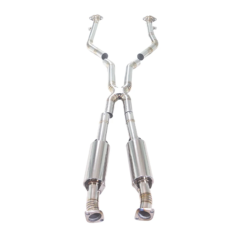 For Exhaust   2014-2025 Lexus IS500 RCF GSF 5.0L V8 Titanium Alloy Mid Section with Resonator X-pipe Exhaust Muffler