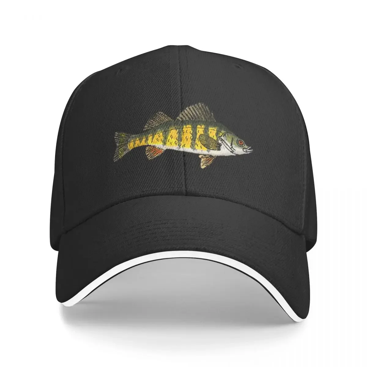 Yellow Perch Baseball Cap Thermal Visor Sun Cap Trucker Hats For Men Women's