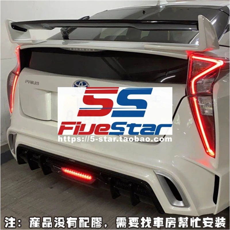 for Toyota Prius 50 Series 2015-2019 Carbon Spoiler Wing Trunk Lip Boot Cover Car Styling