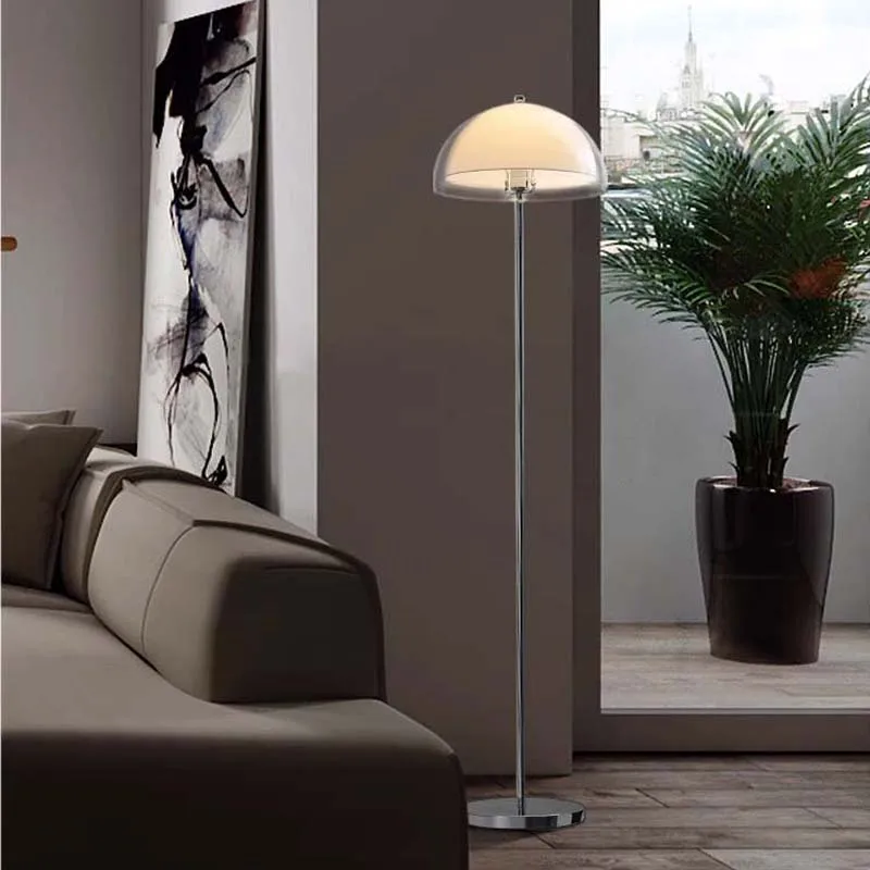 

AiPaiTe modern minimalist floor lamp acrylic clear lampshade bedroom bedside living room study multicolour floor lamp.