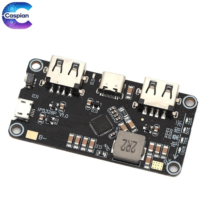 IP5328P 18650 Power Bank Module Type-C Dual USB QC3.0 QC2.0 Fast Charging 3.7V To 5V 9V 12V Step Up Board