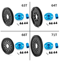 Metal 63T 64T 66T 68T 71T 54500 Spur Gear and Gear Mount High Speed Gear Set for Tamiya TT-02 TT02 1/10 RC Car Upgrade Parts