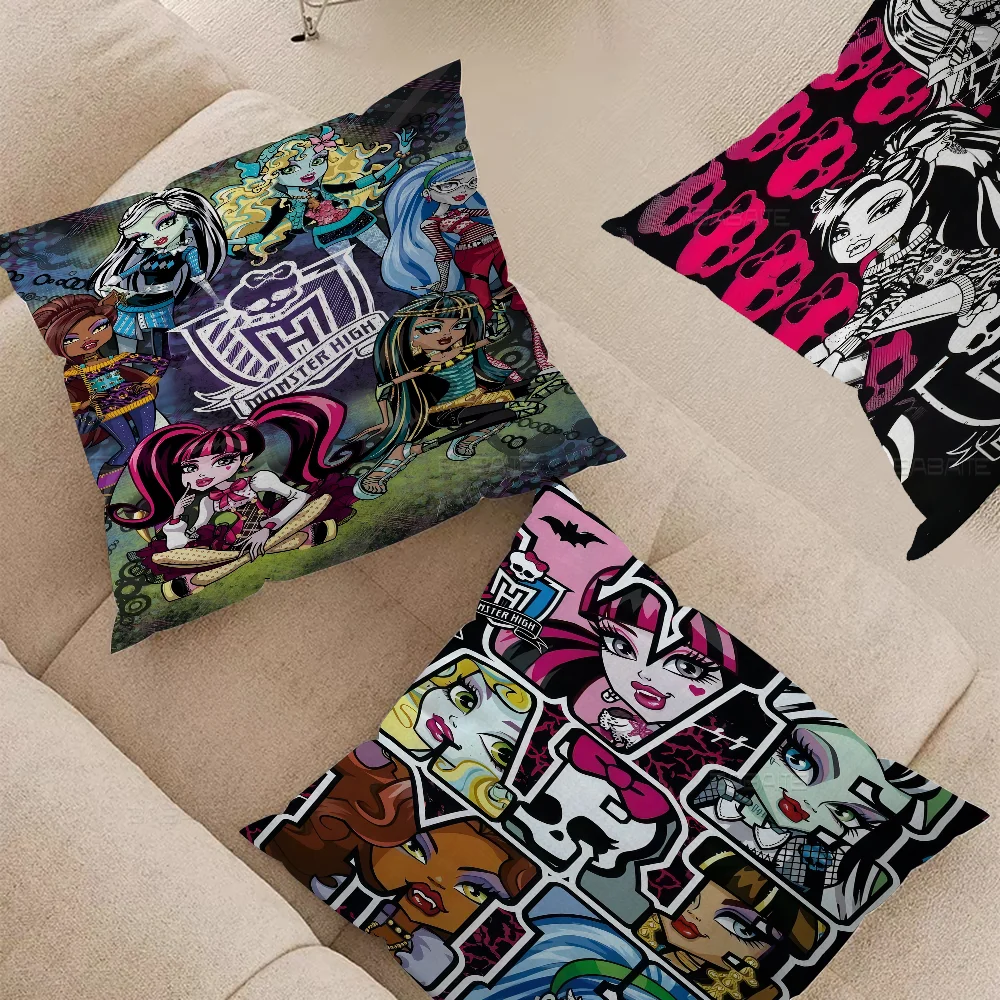 Cartoon M-MonsterS H-High Stitch Lucky Dragon Pillow Cover Sofa Cushion Cover Home Room Decoration Children Gift