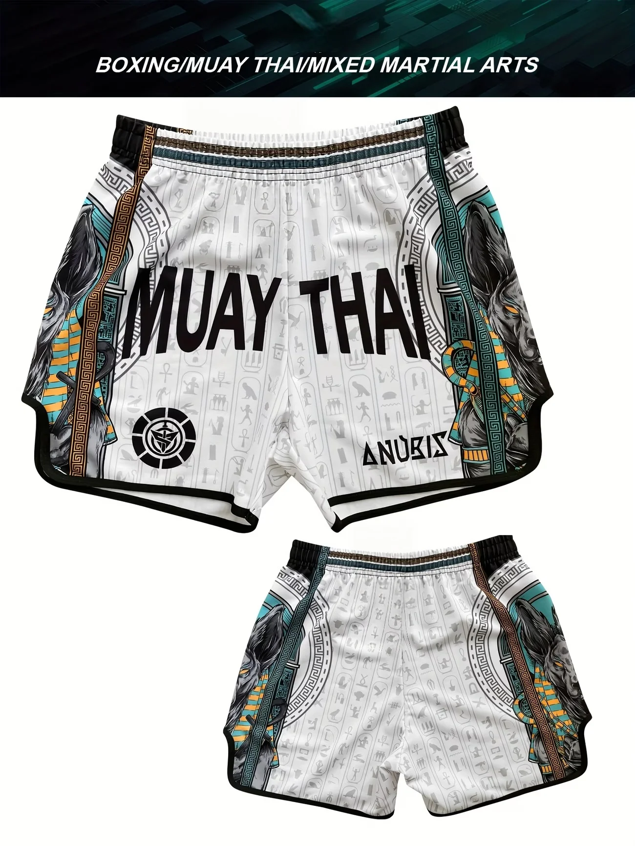 2026 Muay Thai Shorts Atmungsaktive Boxshorts für Herren Kickbox-Trainingshosen Elastischer Bund Kampfsport Wettkampf-Shorts – Detail 7