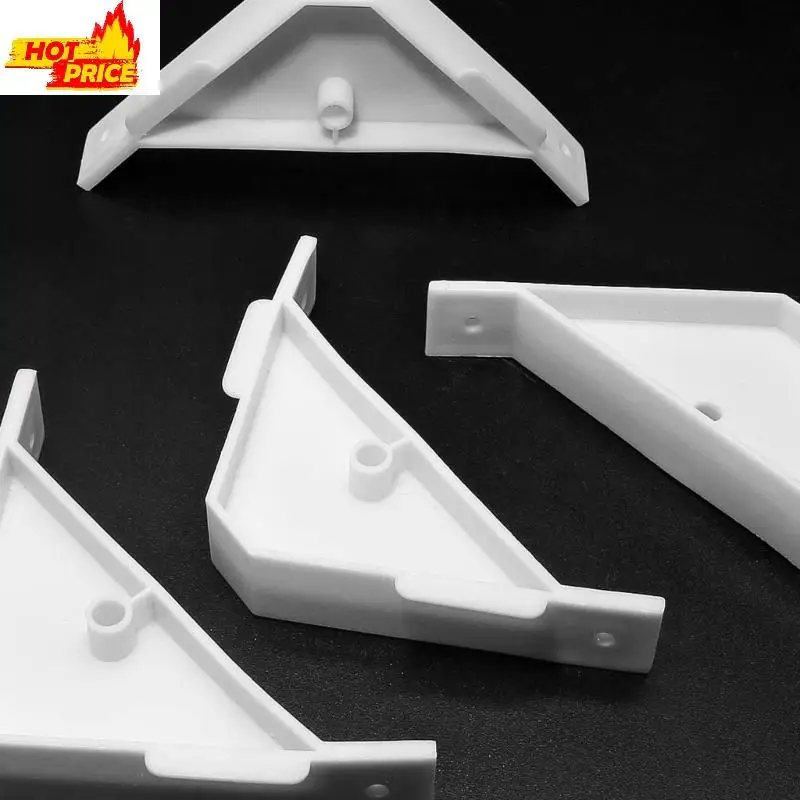 Pack of 12 Plastic 90 Degree Corner Supports for Cabinets & Countertops in White