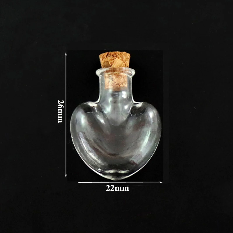 5-10 stücke Glas Mini Wishing Flasche Kork Flaschen Leere Probe Gläser Hause Dekoration DIY Schmuck Anhänger Kork Stopper lagerung Fläschchen – Detail 4