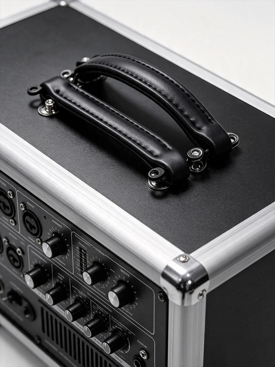 Ampmart czarny styl Vintage uchwyt skórzany do Fender wzmacniacz gitarowy szafka ze śrubą 1PC — zdjęcie produktu 7