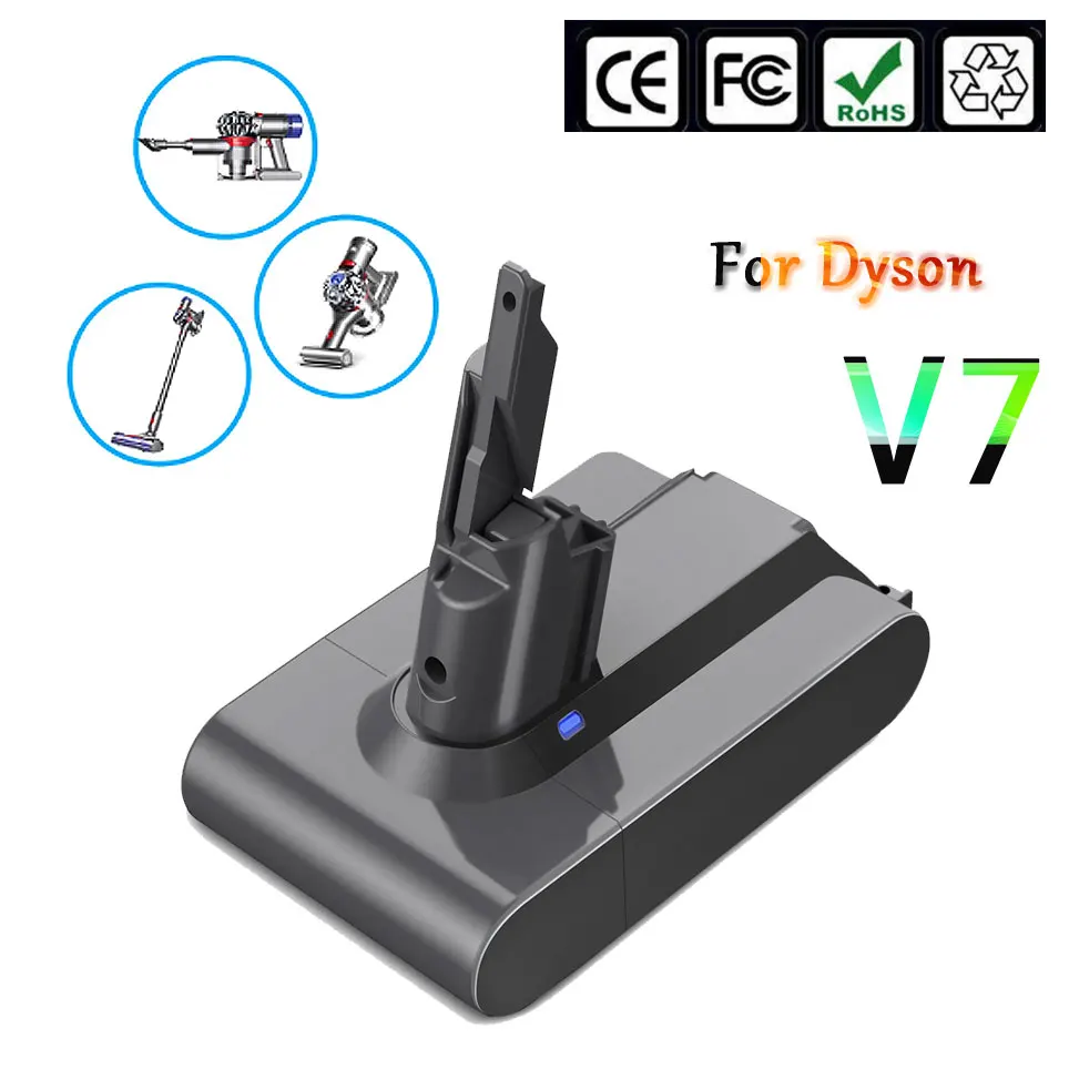 Batería Nueva Dyson V7 2026, 21.6V 12800mAh Li-ion Recargable, Repuesto para Aspiradora Dyson V7 Animal Pro