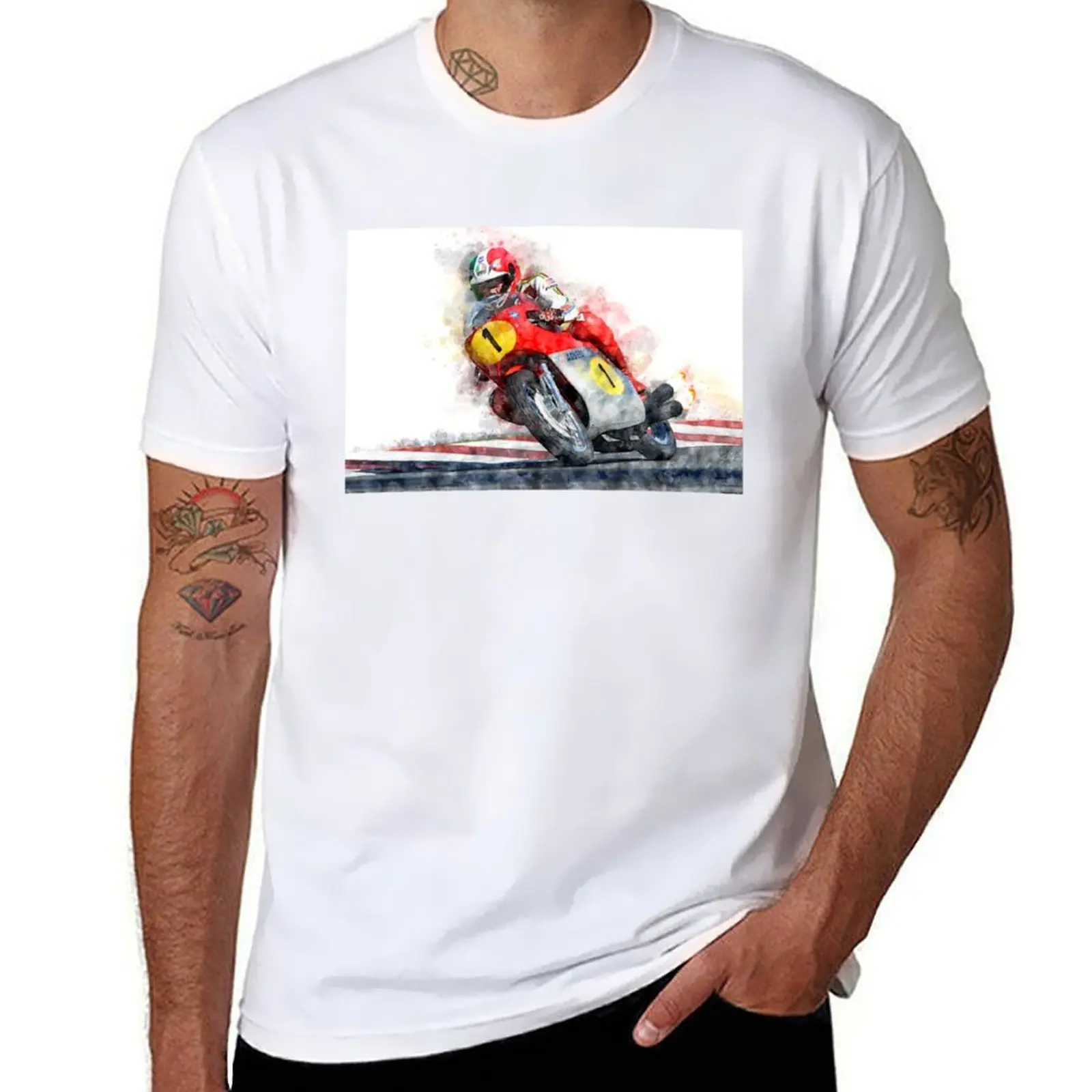 

Giacomo Agostini T-Shirt anime t shirts for man man t shirt summer T-Shirt