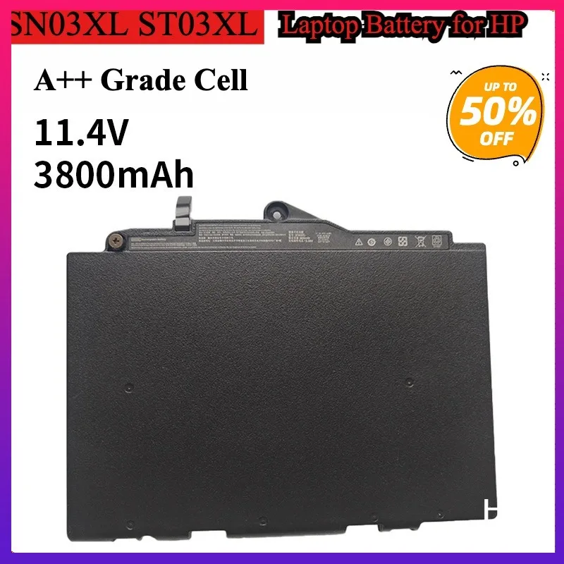 

SN03XL ST03XL 11.4V 44Wh Laptop Battery for HP EliteBook 820 G3 820 G4 725 G3 725 G4 series batteries