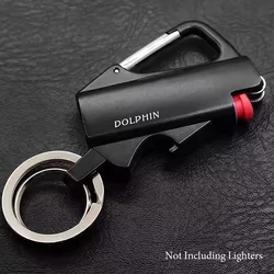 Multi Functional Outdoor Mini Bic J5 Lighter Metal Holder Case  Explosion Multifunctional Bottle Opener Keychain Backpack Buckle