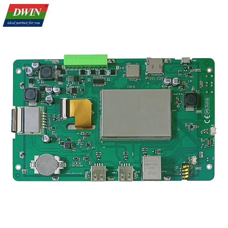 DWIN 7.0 Inch 800*1280 Pixels RK3566 Qt Embedded Linux Screen TFT LCD Panel IPS Display Module Capacitive Touch Panel