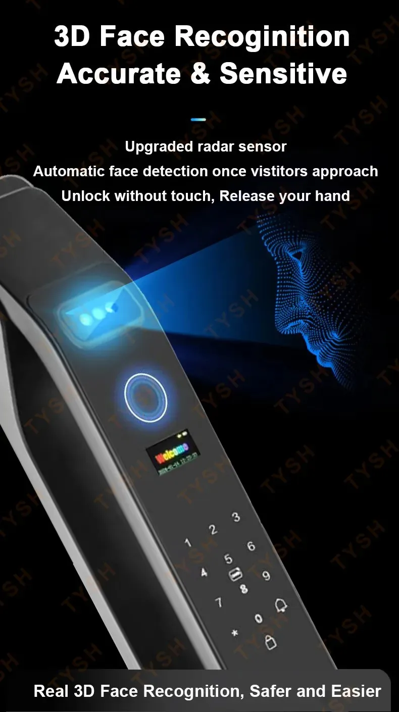 Hot Selling Tuya Smart Locks Face Recognition Smart Lock Biometric Door Lock