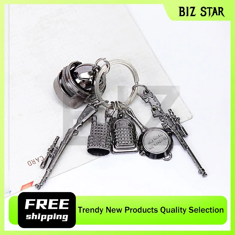 Porte-clés de personnalité créative PUBG série 98K, 6cm/2,36 pouces, modèle de pistolets, pendentif, cadeau créatif pour garçon, jouet, arme, périphériques de jeu